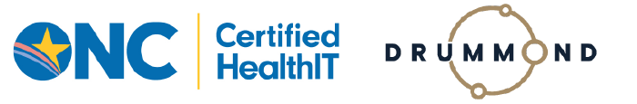ONC Certified Health IT and Drummond Group certification marks